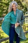 Womens, Tundra Kantha Duster, reversible, handmade from 100% cotton recycled Vintage fabrics, in Iluka