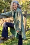 Womens, Tundra Kantha Duster, reversible, handmade from 100% cotton recycled Vintage fabrics, in Iluka