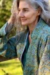 Womens, Tundra Kantha Duster, reversible, handmade from 100% cotton recycled Vintage fabrics, in Iluka
