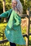 Womens, Tundra Kantha Duster, reversible, handmade from 100% cotton recycled Vintage fabrics, in Iluka