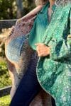 Womens, Tundra Kantha Duster, reversible, handmade from 100% cotton recycled Vintage fabrics, in Tallowa