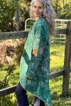 Womens, Tundra Kantha Duster, reversible, handmade from 100% cotton recycled Vintage fabrics, in Tallowa