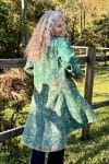 Womens, Tundra Kantha Duster, reversible, handmade from 100% cotton recycled Vintage fabrics, in Tallowa