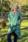 Womens, Tundra Kantha Duster, reversible, handmade from 100% cotton recycled Vintage fabrics, in Tallowa