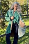 Womens, Tundra Kantha Duster, reversible, handmade from 100% cotton recycled Vintage fabrics, in Tallowa