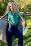 Womens, Tundra Kantha Duster, reversible, handmade from 100% cotton recycled Vintage fabrics, in Tallowa