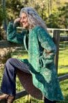 Womens, Tundra Kantha Duster, reversible, handmade from 100% cotton recycled Vintage fabrics, in Tallowa