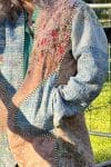 Womens, Tundra Kantha Duster, reversible, handmade from 100% cotton recycled Vintage fabrics, in Tallowa