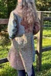 Womens, Tundra Kantha Duster, reversible, handmade from 100% cotton recycled Vintage fabrics, in Tallowa