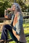 Womens, Tundra Kantha Duster, reversible, handmade from 100% cotton recycled Vintage fabrics, in Tallowa