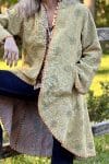 Womens, Tundra Kantha Duster, reversible, handmade from 100% cotton recycled Vintage fabrics, in Lirren