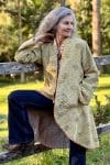 Womens, Tundra Kantha Duster, reversible, handmade from 100% cotton recycled Vintage fabrics, in Lirren