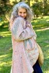 Womens, Tundra Kantha Duster, reversible, handmade from 100% cotton recycled Vintage fabrics, in Lirren
