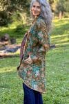 Womens, Tundra Kantha Duster, reversible, handmade from 100% cotton recycled Vintage fabrics, in Wandari