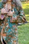 Womens, Tundra Kantha Duster, reversible, handmade from 100% cotton recycled Vintage fabrics, in Wandari