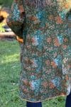 Womens, Tundra Kantha Duster, reversible, handmade from 100% cotton recycled Vintage fabrics, in Wandari