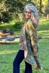 Womens, Tundra Kantha Duster, reversible, handmade from 100% cotton recycled Vintage fabrics, in Wandari