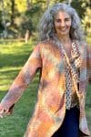 Womens, Tundra Kantha Duster, reversible, handmade from 100% cotton recycled Vintage fabrics, in Wandari