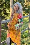 Womens, Tundra Kantha Duster, reversible, handmade from 100% cotton recycled Vintage fabrics, in Karru