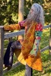 Womens, Tundra Kantha Duster, reversible, handmade from 100% cotton recycled Vintage fabrics, in Karru