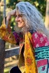 Womens, Tundra Kantha Duster, reversible, handmade from 100% cotton recycled Vintage fabrics, in Karru