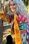 Womens, Tundra Kantha Duster, reversible, handmade from 100% cotton recycled Vintage fabrics, in Karru