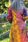 Womens, Tundra Kantha Duster, reversible, handmade from 100% cotton recycled Vintage fabrics, in Karru