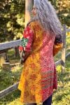 Womens, Tundra Kantha Duster, reversible, handmade from 100% cotton recycled Vintage fabrics, in Karru