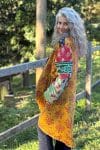 Womens, Tundra Kantha Duster, reversible, handmade from 100% cotton recycled Vintage fabrics, in Karru