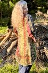 Womens, Tundra Kantha Duster, reversible, handmade from 100% cotton recycled Vintage fabrics, in Talara