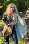 Womens, Tundra Kantha Duster, reversible, handmade from 100% cotton recycled Vintage fabrics, in Talara