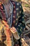 Womens, Tundra Kantha Duster, reversible, handmade from 100% cotton recycled Vintage fabrics, in Talara