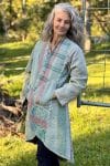 Womens, Tundra Kantha Duster, reversible, handmade from 100% cotton recycled Vintage fabrics, in Talara