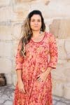 Womens, midi, Flamenco Dress, 100% Cotton, hand block print. Reverie