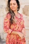 Womens, midi, Flamenco Dress, 100% Cotton, hand block print. Reverie