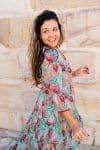 Womens, midi, Flamenco Dress, 100% Cotton, hand block print. Vaya