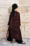 Womens, Odessa Silk Velvet Coat, hand block print, full body length with pockets, Tazia