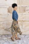 Womens, Coco Skirt In Autumn toned - Myridia and Mandalay blouse Indigo Rasa. 100% cotton, hand block print.