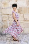Womens, Coco Skirt and Sundra Blouse in Floria. 100% cotton, hand block print.