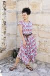 Womens, Coco Skirt and Sundra Blouse in Floria. 100% cotton, hand block print.
