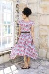 Womens, Coco Skirt and Sundra Blouse in Floria. 100% cotton, hand block print.