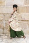 Womens, Tula Coat in Rumi, Avanna Pants in Juniper and Sita Tunic in Celeste. 100% cotton, hand block print.