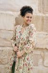 Womens, Tula Coat in Rumi, Avanna Pants in Juniper and Sita Tunic in Celeste. 100% cotton, hand block print.