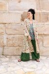 Womens, Tula Coat in Rumi, Avanna Pants in Juniper and Sita Tunic in Celeste. 100% cotton, hand block print.