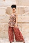 Womens, Apanna Pants in Henna Floret and Sita Tunic in Autumn. 100% cotton, hand block print.