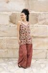 Womens, Apanna Pants in Henna Floret and Sita Tunic in Autumn. 100% cotton, hand block print.