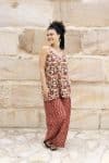 Womens, Apanna Pants in Henna Floret and Sita Tunic in Autumn. 100% cotton, hand block print.