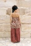 Womens, Apanna Pants in Henna Floret and Sita Tunic in Autumn. 100% cotton, hand block print.