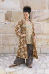 Womens, Tula Coat in Masala, Apanna Pants in Stella and Sita Tunic in Habitat. 100% cotton, hand block print.