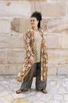 Womens, Tula Coat in Masala, Apanna Pants in Stella and Sita Tunic in Habitat. 100% cotton, hand block print.